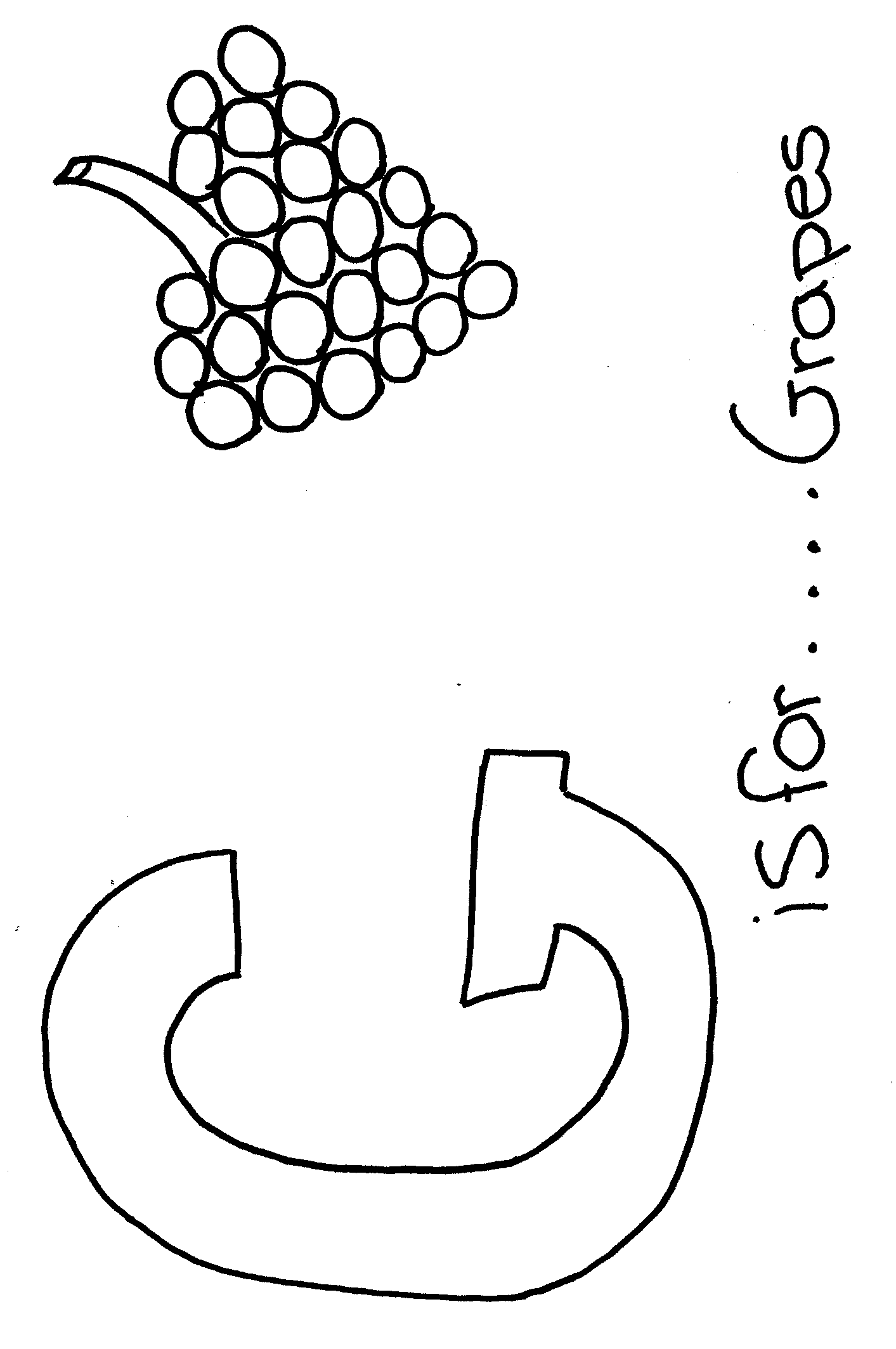Free Alphabet coloring page letter G